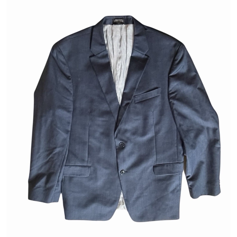 Tommy Hilfiger Men's Worsted Wool Sport Coat Blazer Blue Size 44 R